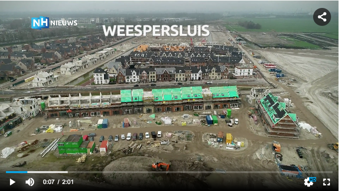 Screenshot film Dronebeelden Weespersluis